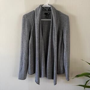 Aqua Cashmere Open Front Cardigan Sweater Womens Small Gray Basic Casual Chic